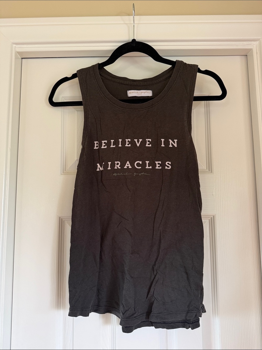 Spiritual Gangster Believe In Miracles Graphic Tank Top - Black